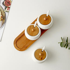 Botellas de Plástico para Condimentos de Alta Calidad al por Mayor, Frascos para Especias de Cocina con Tapas de Bambú, Estante Grande para Especias, Conservación de Frescura - Product Image 2