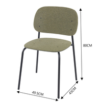 Chaise empilable moderne et contemporaine en feutre PET recyclé thermoformé pour bureau à domicile et salle à manger