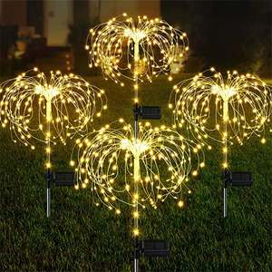 Alta calidad buena venta lámparas solares de fuegos artificiales 125Led luces solares al aire libre jardín luces de Navidad - Product Image 2
