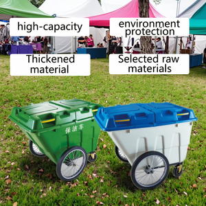 400l Hdpe Staande Opslag Industriële Afvalbakken Wiel Vuilnisbak Afval Trolleys Verzamelcontainers - Product Image 2