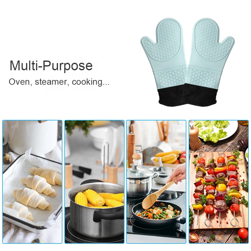 Gants Et Maniques De Four Motif Chat - 100% Coton, Pour Cuisine, Four, Micro-ondes