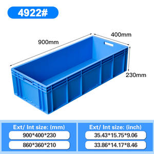 กล่องพลาสติกขนาดใหญ่ LEADLOONG EU4922 รูปทรงสี่เหลี่ยมผืนผ้า ขนาด 900*400*230 มม. สำหรับเลี้ยงปลา เลี้ยงเต่า ใช้สำหรับขนส่งและจัดเก็บ - Product Image 2