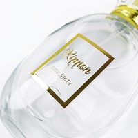 Étiquette personnalisée en vinyle PVC adhésif, résistante à l'huile, avec feuille d'or, pour flacon de parfum, emballage d'huiles essentielles, en rouleau
