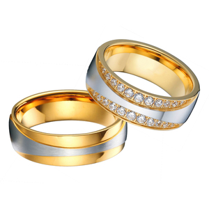 Anillos de Compromiso de diamante de circonia cúbica <span class=keywords><strong>para</strong></span> <span class=keywords><strong>parejas</strong></span>, anillos de boda <span class=keywords><strong>para</strong></span> <span class=keywords><strong>parejas</strong></span>, Alianza ehering, anel, bague - Product Image 2
