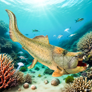 Jouets d'animaux préhistoriques réalistes et solides, Arsinoitherium, Rhinocéros poilu, Dunkleosteus, Déinothère, Mamouth, Thiasaurus - Product Image 2
