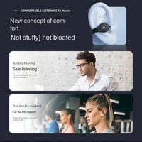 Haohuaxin écouteurs sans fil casque LED batterie sans fil sport oreille Clip Conduction osseuse indolore longue durée grande puissance