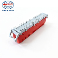 Connecteur téléphonique ANSHI 20 pôles, 10 paires, borne PCB, module LSA-PLUS, profil arrière XL-011L, pièces de télécommunications ABS