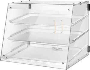 Panadería acrílica avanzada de tres capas/Gabinete de alimentos a prueba de moho/Requiere ensamblaje/Caja de pan transparente