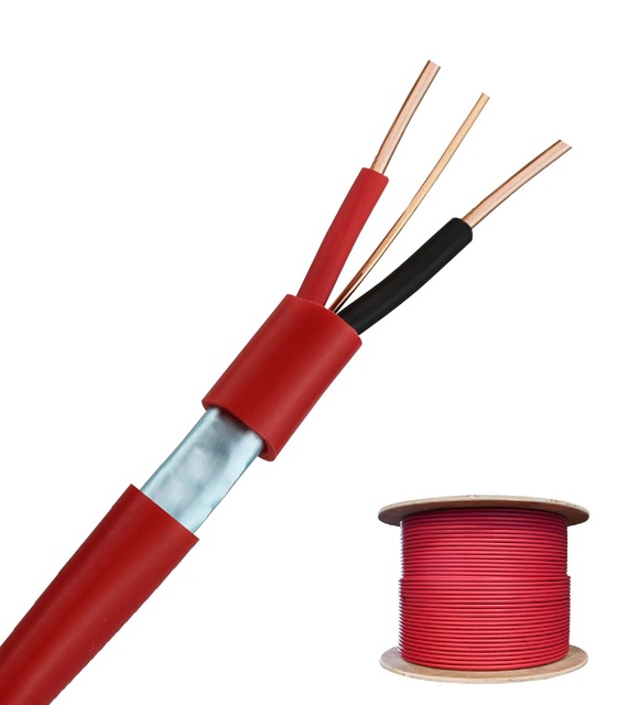 Fire Alarm Cable 1mm Shielded 18awg 16awg 1.5mm Fire Cable 2 Cores Fire Resistant Cables