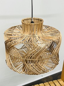 Abat-jour en bambou naturel de conception de base avec le style asiatique et de ferme - Product Image 3