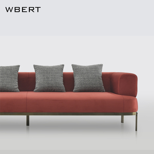 WBERT Chaise de luxe légère italienne Simple Post-moderne Appartement de design Salon Cabine Chambre Petit canapé double en tissu - Product Image 3