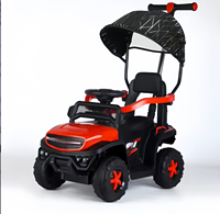 Voitures à pédales populaires avec poignée de poussée et barre de protection pour enfants, jouets pour enfants, voiture à 4 roues