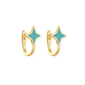 Pendientes de Plata de Ley con Forma de Gota de Agua y Borla de Estrella para Mujer - Product Image 3