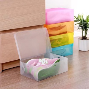 Boîte à chaussures en plastique transparent épaissi, style tiroir, boîte à chaussures pour dortoir, boîte de rangement pour chaussures, boîte organisatrice, vente en gros d'usine. - Product Image 2