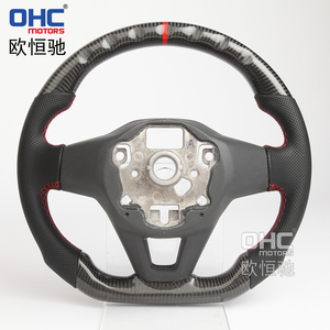 Volante de fibra de carbono LED RPM para <span class=keywords><strong>VW</strong></span> <span class=keywords><strong>Golf</strong></span> 8 Golf8 Mk8 <span class=keywords><strong>GTI</strong></span> 8 R Dsg 2020 <span class=keywords><strong>2021</strong></span> 2022 Volantes de fibra de carbono MOTORES OHC - Product Image 2