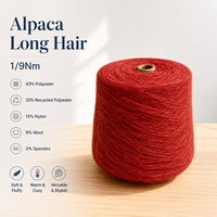 Nouveau design, fil à tricoter et à crocheter super doux en velours, effet nuageux, extensible, épais, style alpaga à poils longs 1/9 Nm