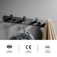 Crochets muraux modernes et créatifs en aluminium pour armoire, crochets de chambre à coucher de style moderne, partie du genre Crochets et Tringles