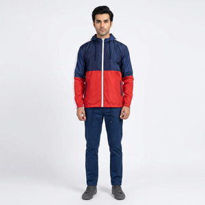 Veste coupe-vent à capuche pour homme Finer Threads avec fermeture éclair, tissu en toile, style vintage pour l'automne - Product Image 1