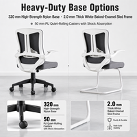 Chaise de bureau ergonomique moderne à dossier haut en maille avec appui-tête, accoudoirs rabattables, soutien lombaire réglable et pivotante