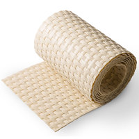 PVC Polyrattan Double Rod Mat taman pagar Panel tahan angin privasi layar keras Strip Mesh dekorasi teralis untuk gerbang