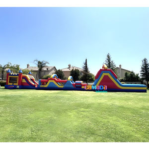 A buon mercato i bambini giganti giocano attrezzature gonfiabile casa di rimbalzo gioco a ostacoli il gioco di battaglia percorso a ostacoli e grande scivolo - Product Image 3
