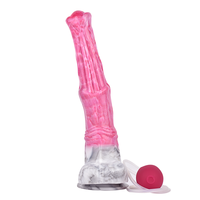 Dildo rose de 12 pouces en forme de pénis de cheval, éjaculateur, gode anal fantaisie, masturbateur, jouets sexuels et jeux pour adultes pour femmes, hommes et gays