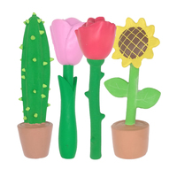 Jouets pour chiens en caoutchouc naturel latex, produits pour animaux de compagnie tendance 2025, jouet à mâcher qui couine, cactus, tulipe, tournesol, rose