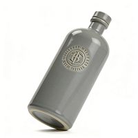 Bouteille à liqueur en céramique haut de gamme, personnalisée, avec gravure en creux, pour huile d'olive, spiritueux, boissons, avec bouchon en céramique