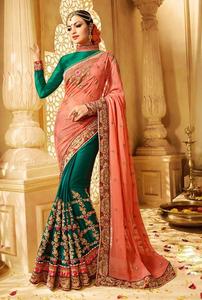 Self Designed Party Wear Saree brodé en soie de créateur avec chemisier Apparelgarment - Product Image 2