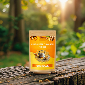 Натуральный органический имбирный чай без сахара и глютена, премиум-класса, с куркумой, имбирем и корицей, в пакетиках. - Product Image 2