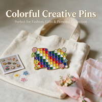 Badge en métal plaqué or, style arc-en-ciel, émail dur, personnalisé, pour ornement de sac à la mode, vente en gros
