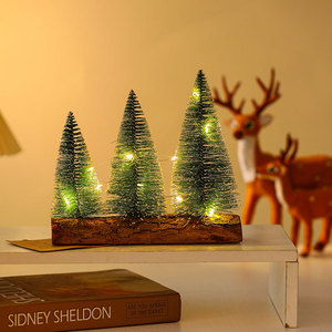 Ornements de sapin de Noël personnalisables pour bureau, mini-sapins de Noël, décorations lumineuses pour une ambiance festive. - Product Image 2