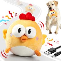 Jouets interactifs écologiques pour chiens : balle sonore et mobile, modes musicaux, jouets à mâcher en peluche pour chiens de petite, moyenne et grande taille, pour garder les chiots occupés