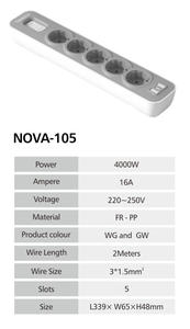 Wholesale 16A EU Type Desktop <b>Extension</b> <b>Socket</b> with Overload Protector for Office Equipment - Product Image 6