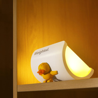 Lampe de table créative miniature LED rechargeable pour enfants, avec un canard lesté, à intensité variable, pour la chambre à coucher, avec port USB