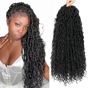 1 Paquete de Trenzas de Ganchillo Freetress <span class=keywords><strong>Gogo</strong></span> Curl de 18-30 Pulgadas, Cabello Sintético con Ondas Oceánicas, Ondas de Agua, Rizado Profundo, Cabello Rizado para Playa - Product Image 1