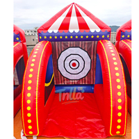 Zone de Jeux Gonflable Populaire 4-en-1 Détachable – Ensemble de Jeux de Carnaval Interactifs Portables pour Location de Fêtes et Événements