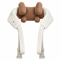 Masseur électrique pour le cou blanc à commande facile avec pétrissage pulsé et minuterie de 10 minutes pour la maison et le bureau
