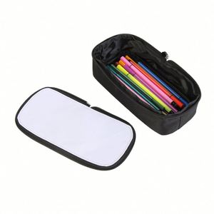 กระเป๋าใส่ดินสอผ้าแคนวาสสีขาวแบบใหม่สำหรับพิมพ์ลายแบบซับลิเมชั่น กระเป๋าเครื่องสำอางพิมพ์ลายด้วยความร้อน ของขวัญส่งเสริมการขาย - Product Image 2