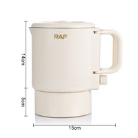 Bouilloire électrique pliable RAF 1L 800W, portable, arrêt automatique, pour la maison, la voiture, l'hôtel