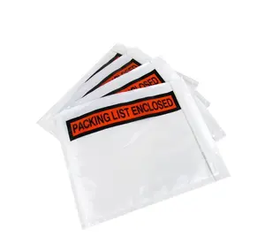 Прозрачный пластиковый PE самоклеющиеся транспортные этикетки курьера упаковочный лист конверт с карманом