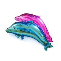 Thon personnalisé, ballons en aluminium en forme de requin dauphin avec hélium gonflable