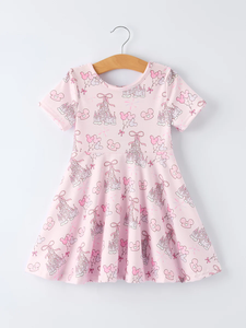 Nuovi Arrivi ODM Abiti <span class=keywords><strong>Estivi</strong></span> per Bambine in Seta di Latte Traspirante con Stampa Cartoon Personalizzata, Abbigliamento per Bambini all'Ingrosso - Product Image 2