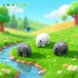 La fabbrica Weij vende all'ingrosso ornamenti per micro-paesaggi, elefanti di coppia, piante succulente, bottiglie ecologiche decorative fai-da-te con muschio. - Product Image 1