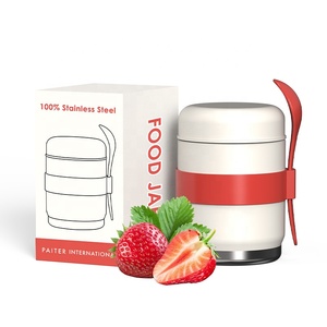 Heiße Angebote: 12 oz Isolierter Essensbehälter aus lebensmittelechtem Edelstahl mit doppelwandiger Vakuumisolierung und Löffel - Product Image 1