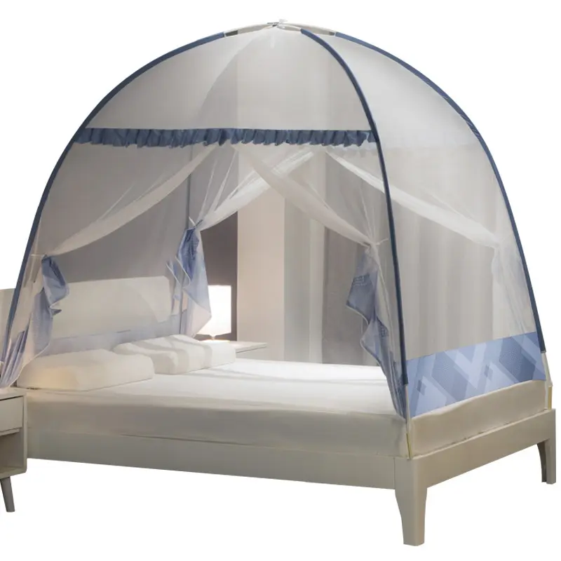 휴대용 접이식 안티 모기 물린 침대 캠핑 여행 홈 야외 침대 캐노피 모기장