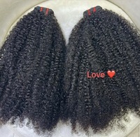 Lots de Cheveux Naturels Indiens de Haute Qualité 100% Non Traités, Alignés dans le Sens de la Cuticule, Bouclés Afro Kinky 4A 4C, Vente en Gros