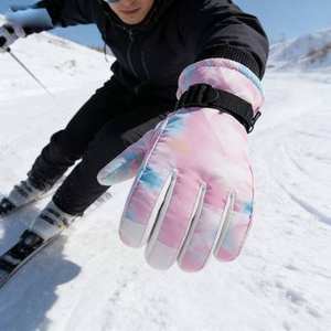 Gants de ski imperméables pour sports d'hiver, isolés thermiquement, en polyester, fermeture éclair, pour snowboard, ski de fond, camping - Product Image 5