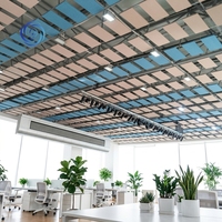 Absorbeur de son suspendu au plafond en fibre de polyester écologique, réduction du bruit de 90 %, pour gymnase, hôtel, théâtre