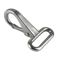 Accessoires pour sacs, fournitures pour chiens, quincaillerie, mousqueton à gâchette en métal, fermoir, mousqueton carré fixe en acier inoxydable 304 316